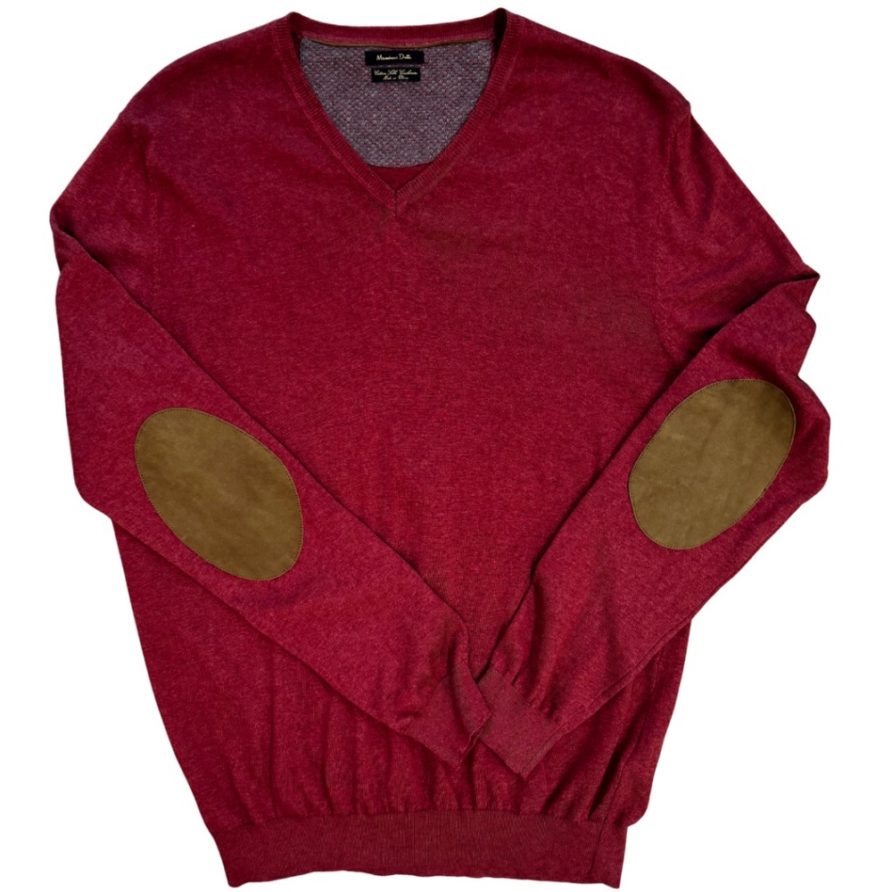 MASSIMO DUTTI Mens V-Neck Cashmere Blend Sweater - L - Picture 3 of 12